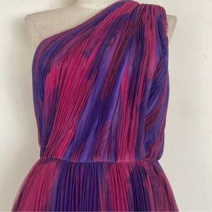 Hutch One-Shoulder Purple and Pink Dress